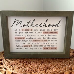 Motherhood wooden art